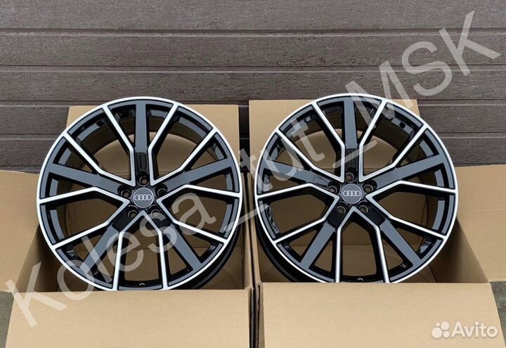 Диски Audi Skoda VW r19 5/112 Black Machined