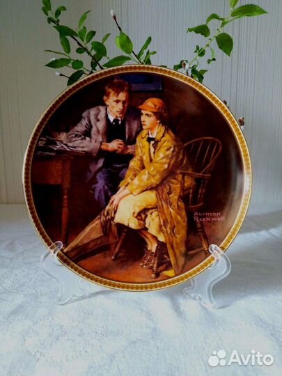 Антикварные тарелки из фарфора, Норман Роквел
