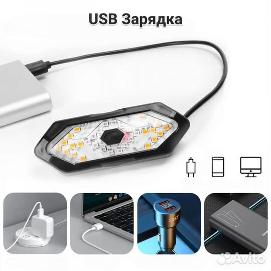 Фонарь задний с поворотниками для велосипеда