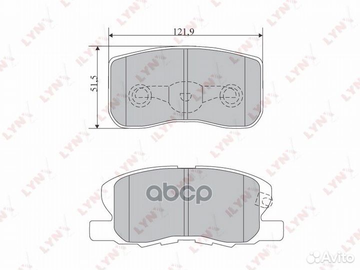 Колодки тормозные дисковые перед BD5515 LYN
