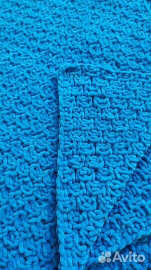Плед вязаный (плюш/велюр/полухлопок) ручная работа