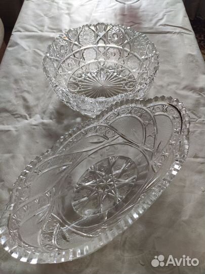 Ваза хрустальная СССР 28см