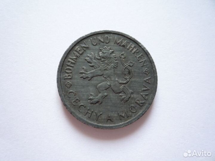 1 крона 1942 г Богемия и Моравия 