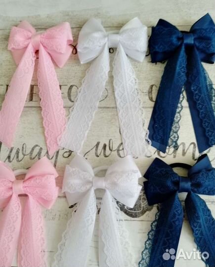 Бантики на косички в школу