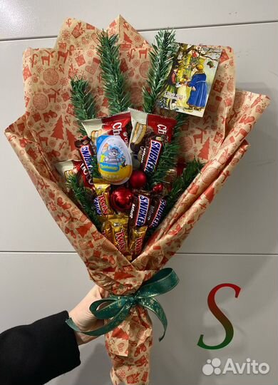 Новогодний сладкий букет