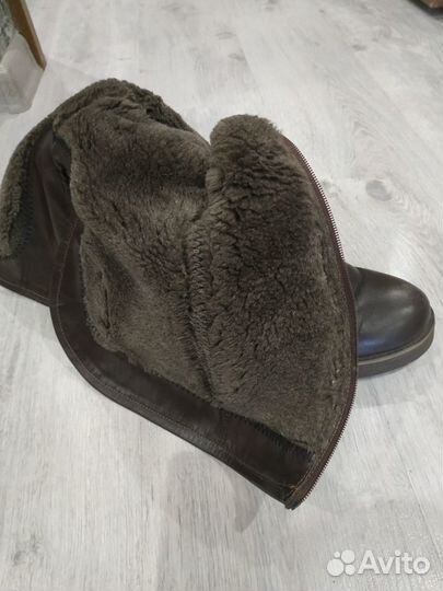 Сапоги зимние кожаные