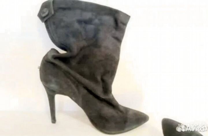 Ботильоны натуральная замша 37 черные