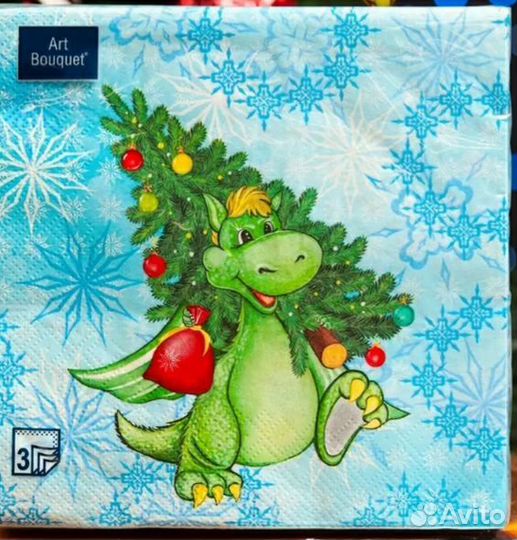 Новогодние салфетки 2024