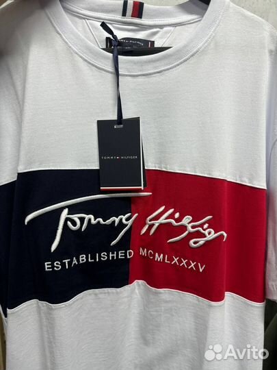 Футболка Tommy Hilfiger белая мужская люкс