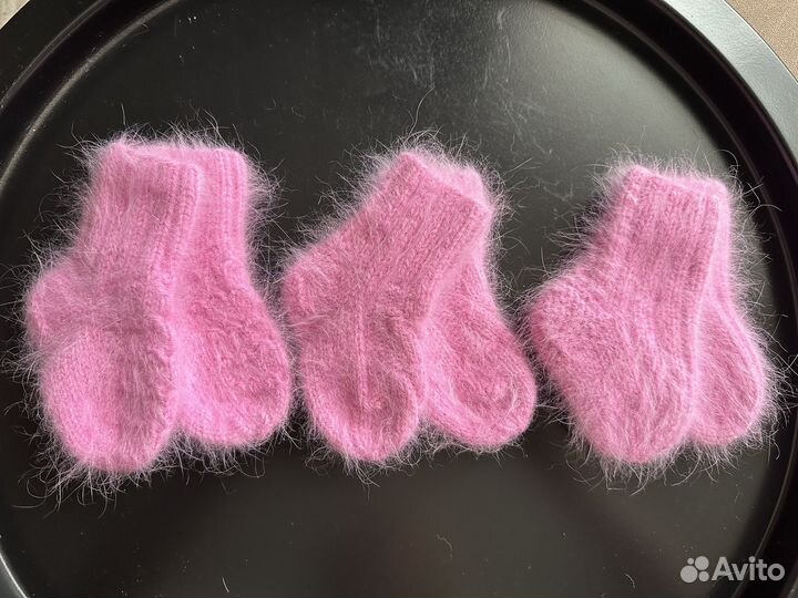 Шерстяные пуховые носки детские (пух норки)