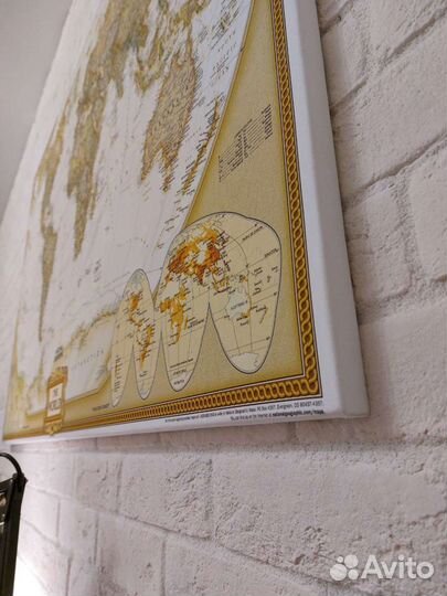 Карта мира 140 на 90