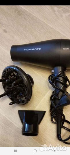Фен для волос rowenta pro ac motor 2100w