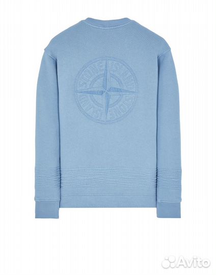 Кофта stone island diagonally weaved fleece blue