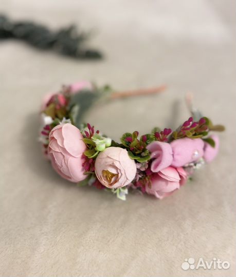 Ободок с цветами