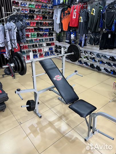 Штанга со скамьей