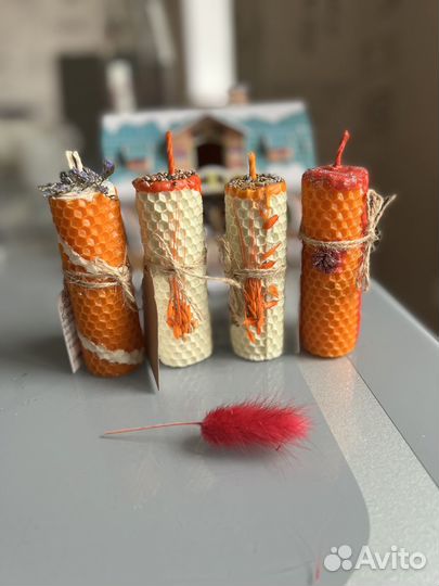 Свечи из вощины с травами