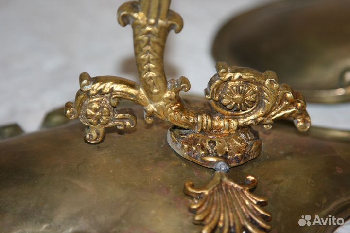 Парные настенные бра. бронза, золочение. 19 В