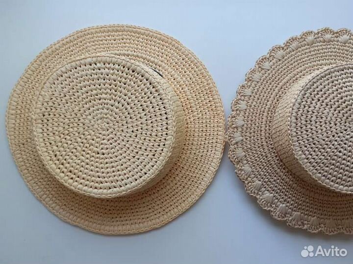 Канотье из рафии ручной работы