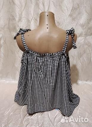 Топ стильный банты клетка 48 50 52