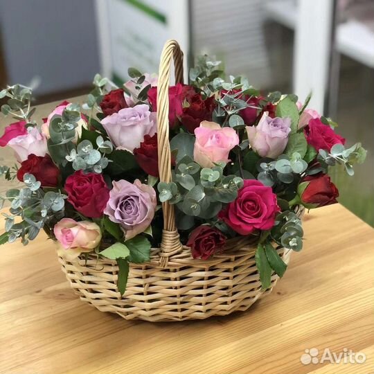 Цветы розы букет