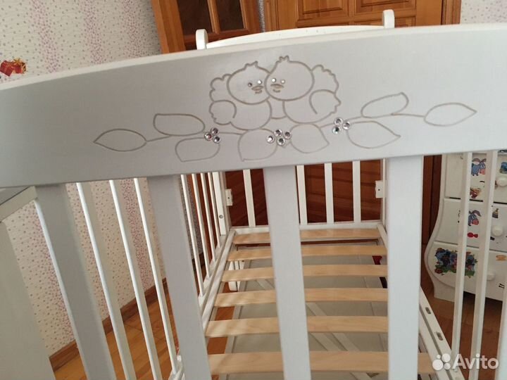 Кроватка детская Можга Елисей белая