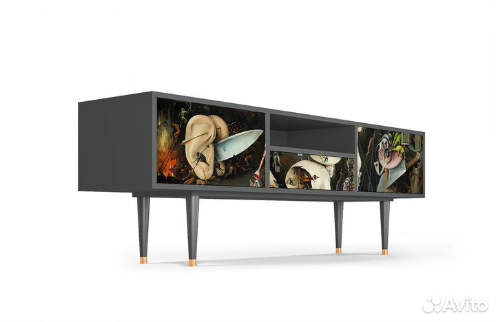 Тв-тумба T6 - Антрацит - The Garden of Earthly Del