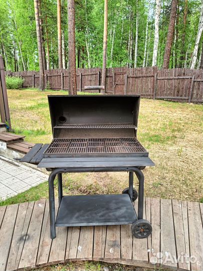 Мангал E2827 Pro Deluxe Charcoal w/ wood shelf