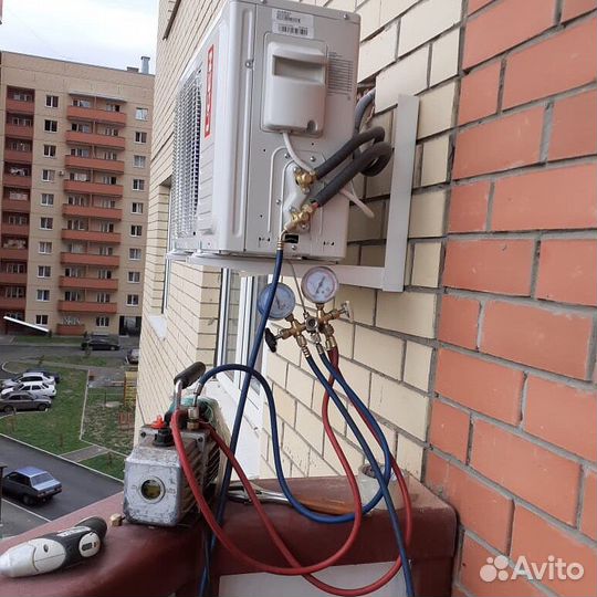 Установка сплит систем, закладка трассы