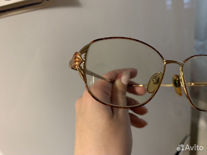 Винтажные очки хамелеоны Luxottica позолоченные