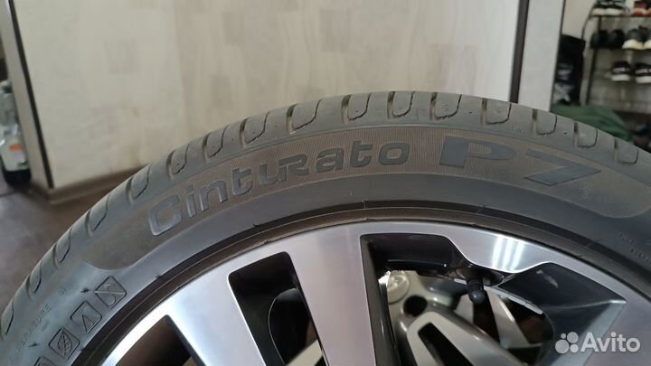 Литые диски R17 4x100 ET43, летние шины Pirelli