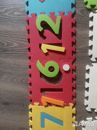 Развивающий коврик пазл обучение цифрам