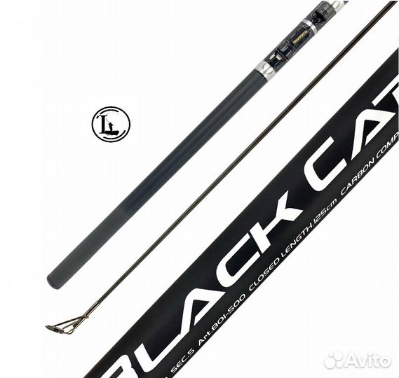 Kaida удочка для рыбалки с кольцами black CAT 5 м