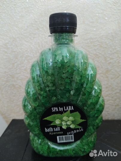 Морская соль для ванн крапива