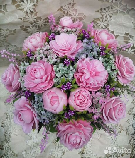 Мыльные букеты ручной работы