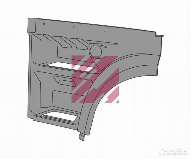 Крыло, корпус подножки левое DAF XF95