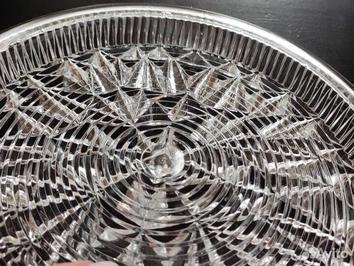 Блюдо/тарелка стекло 22 см диаметр