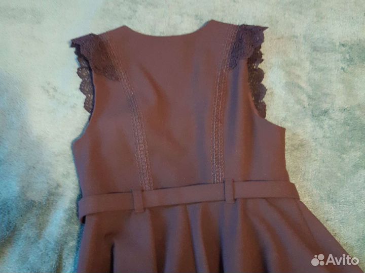 Школьный сарафан синий