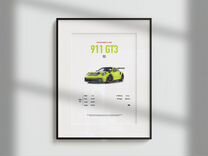 Постер Porsche 911 GT3 RS (Acidgreen)