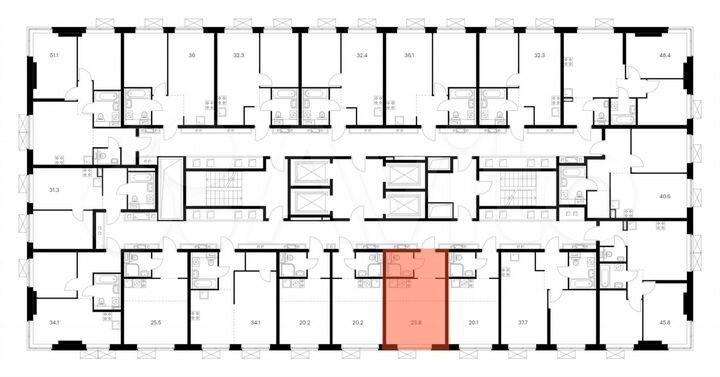 Квартира-студия, 23,8 м², 13/33 эт.