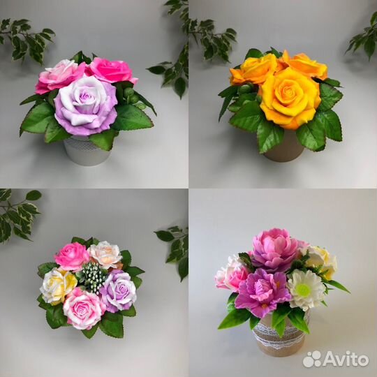 Мыло ручной работы « Букеты из роз»