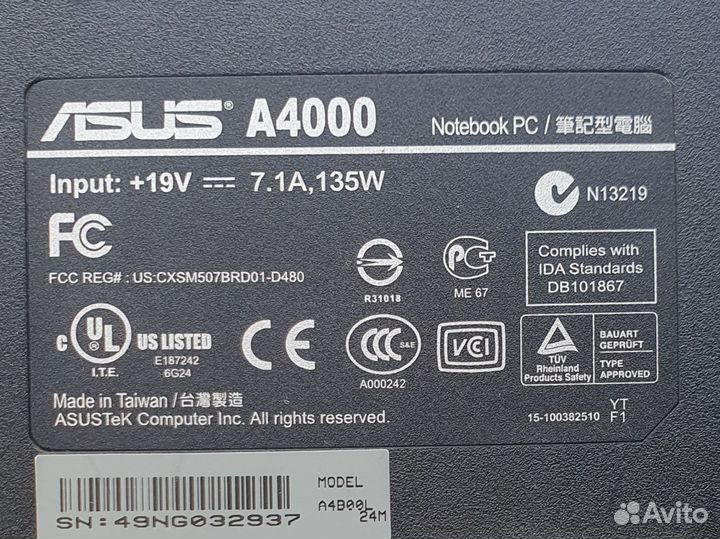 Asus a4000