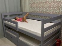 Детская кровать выдвижная (массив березы)