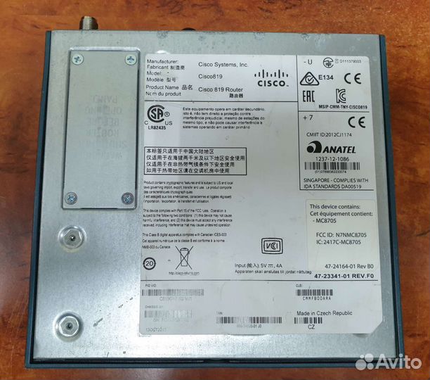 Маршрутизатор Cisco C819G+7-K9 с блоком питания