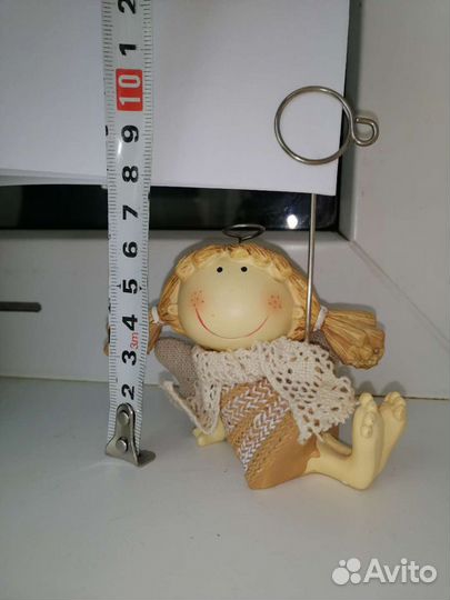 Фигурка девочка-ангелок с держателем - бронь