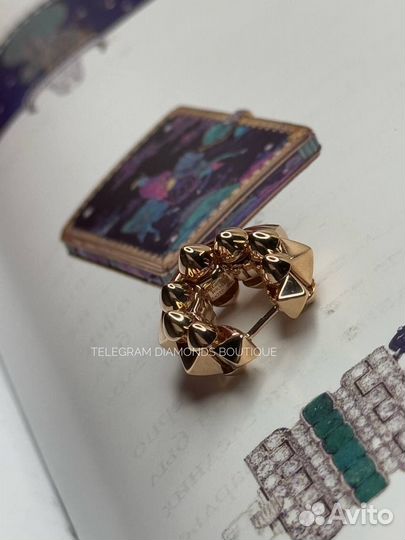 Серьги cartier clash розовое золото 750