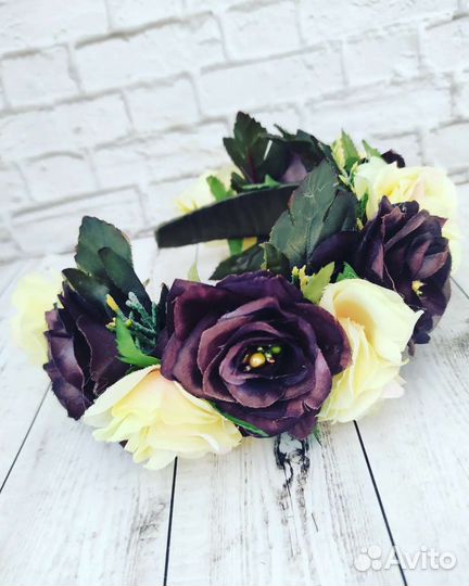 Ободок с цветами