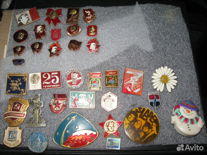 Значки из СССР - гербы,города, Ленин