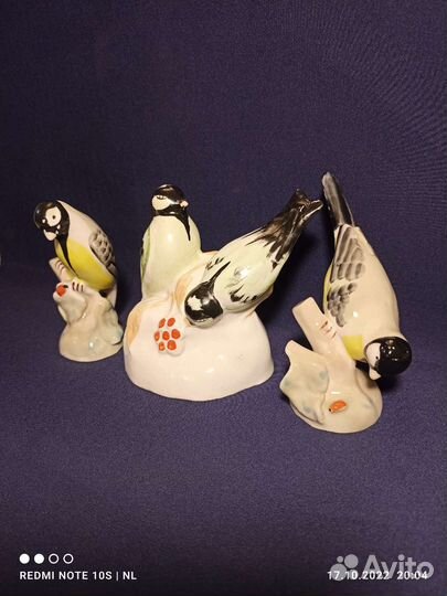 Статуэтка синица, фарфор