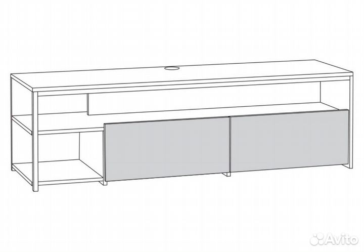 Тумба под телевизор Трувор дуб гранж песочный, инт