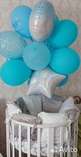 Детская кроватка трансформер круглая